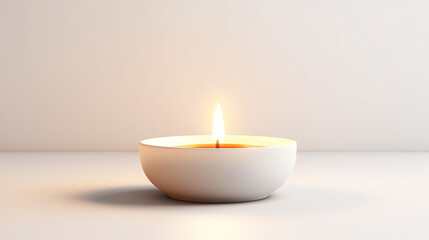 Obraz na płótnie Canvas Candlelight bowl isolated on a white background