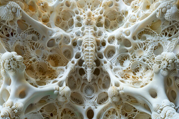 Organic Architectural Wonders: Intricate Symmetry and Complex Messiness in Extremely Detailed Structures