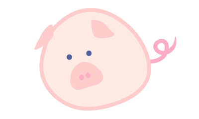 かわいい、物思いにふける豚