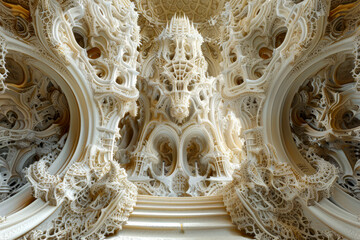 Organic Architectural Wonders: Intricate Symmetry and Complex Messiness in Extremely Detailed Structures