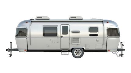 RV travel trailer isolated on transparent background