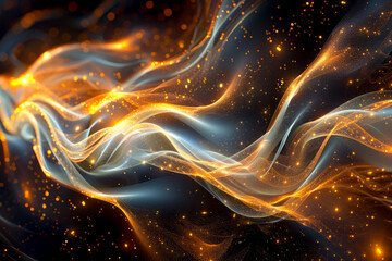 Golden Dust Fractal Swirls: A Mesmerizing Display of Creative Chaos