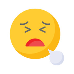 Unique and premium vector of tired emoji, editable icon