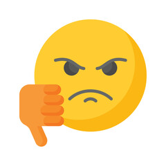 Disgusted emoji vector design, customizable unique vector