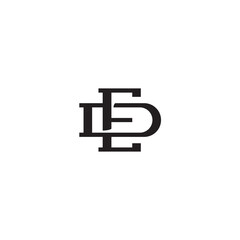 Letter ED or DE logo or icon design