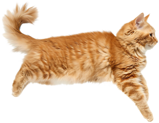 Cat jumping illustration PNG element cut out transparent isolated on white background ,PNG file ,artwork graphic design.