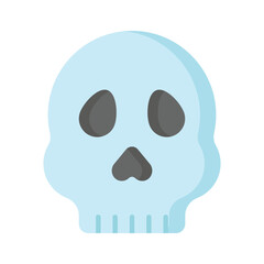Skull vector design, spooky icon in modern style