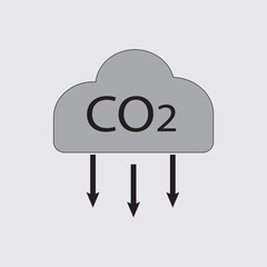 co2 emissions vector icon