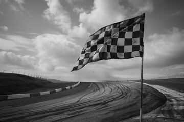 Flag waving at race