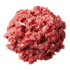 Minced beef isolated on transparent background