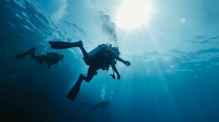 Obraz premium スキューバダイビング