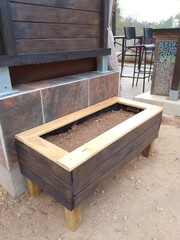 Constructed Garden Planter from Recycled Wood
