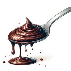 An illustration for world chocolate day, Chocolate Sauce, rendered in watercolor style.