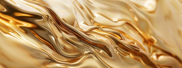 Abstract marbling marble oil acrylic paint background illustration art wallpaper - Gold color with...