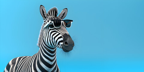 A zebra wearing sunglasses and a shirt that says'i love you ', Zebra In A Stylish Gray Suit A Humorous Visual Storytelling

