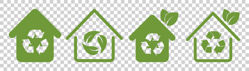 Obraz premium eco house icon on white background