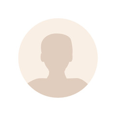 Vector flat illustration. Stylish pastel profile of a man. Avatar, user profile, person icon, silhouette, profile picture. Suitable for social media profiles, icons, screensavers and as a template.
