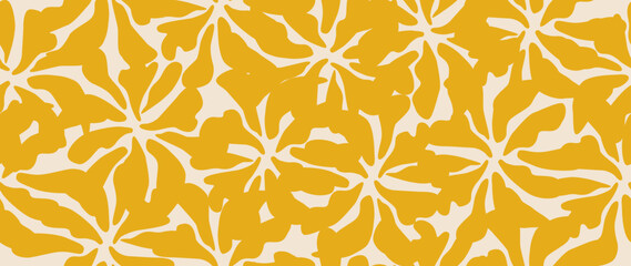 Vector seamless background. Minimalistic abstract floral pattern. Modern print. Ideal for textile design, screensavers, covers, cards, invitations and posters.