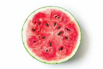 Half of watermelon white background