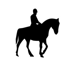 Horse silhouettes graphic vector illustration