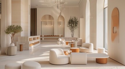 Minimalist Lobby Design with Modern Touch