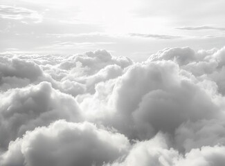 Silver shiny clouds background 3d rendering