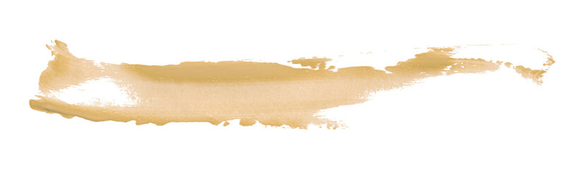 Shiny light brown brush watercolor painting isolated on transparent background. watercolor png