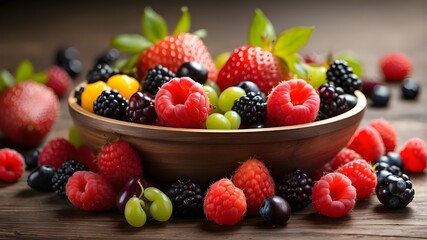 Berries and fresh fruits collectively