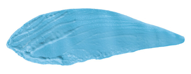 Shiny light blue brush watercolor painting isolated on transparent background. watercolor png