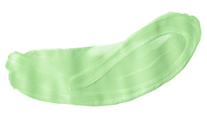 Shiny green brush watercolor painting isolated on transparent background. watercolor png