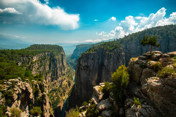 Magnificent nature view of Tazi canyon in Koprulu Nature Park in Turkey. Natural wonders and...