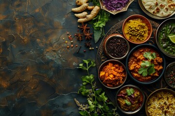 Indian cuisine from above