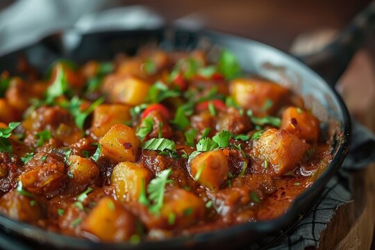 Indian style homemade aloo curry