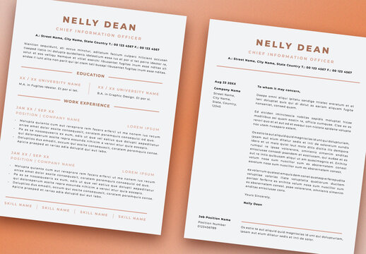 Minimal and Clean Resume with Brown Accents