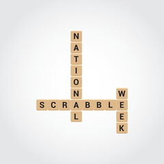 National Scrabble Week vector illustration. National Scrabble Week themes design concept with flat style vector illustration. Suitable for greeting card, poster and banner.
