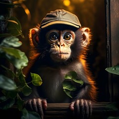 a monkey look someone