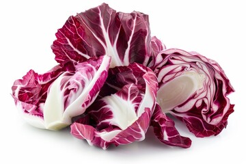 Fototapeta premium Isolated red radicchio salad with clipping path