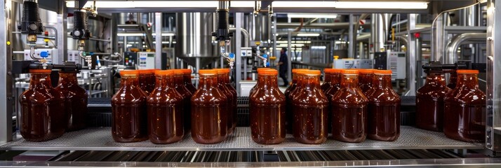 Efficient ketchup bottling assembly line in a conventional manufacturing plant environment