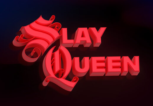 Red Gothic Text Effect