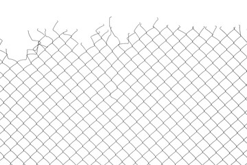 mesh fence texture on white background