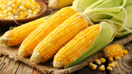 収穫されたとうもろこし