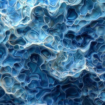 Blue Voronoi pattern wallpaper design for digital art lovers.