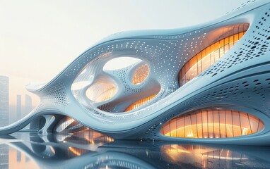 A futuristic skyscraper turned into a data warehousing structure.