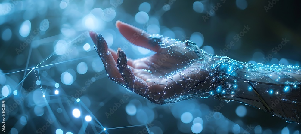 Poster augmenting human connectivity with technology: incorporating digital holographic hands within data s