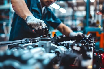 Assembling Vehicles on a Production Line at a Car Factory. Concept Automation Systems, Quality Control, Assembly Line Efficiency, Modern Manufacturing Processes,