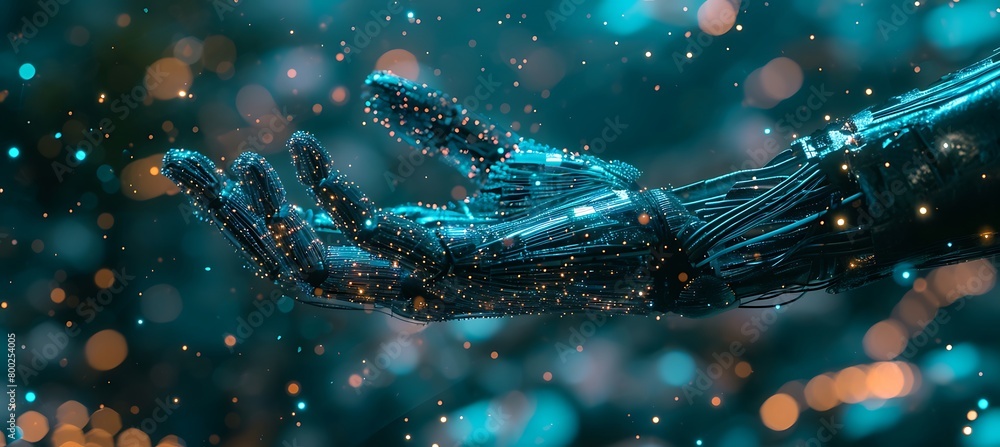 Poster amplifying human engagement with technology: integrating digital holographic hands into data streams