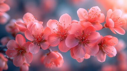 The petals of pink flowers on a tree branch are close-up. Trees blossoming in springtime. Pink petals of small flowers on tree branches. Blooming spring trees.