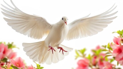 Obraz premium dove, peaceful dove clipart, isolated on white background