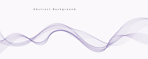 Purple background with flowing wave lines. Futuristic technology concept. Vector illustration
