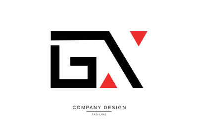 GX, XG Abstract Letters Logo Monogram Design Icon Font Symbol